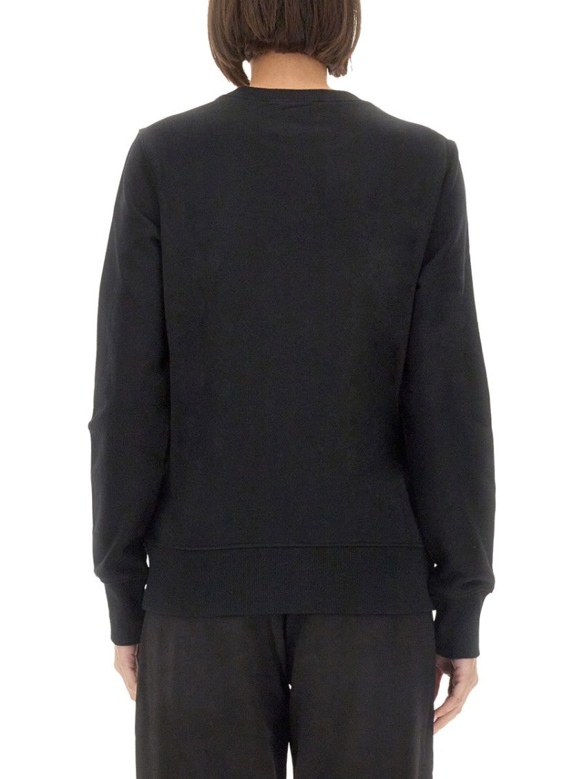 Versace Jeans Couture Black Sweatshirt With Bold Logo Graphic