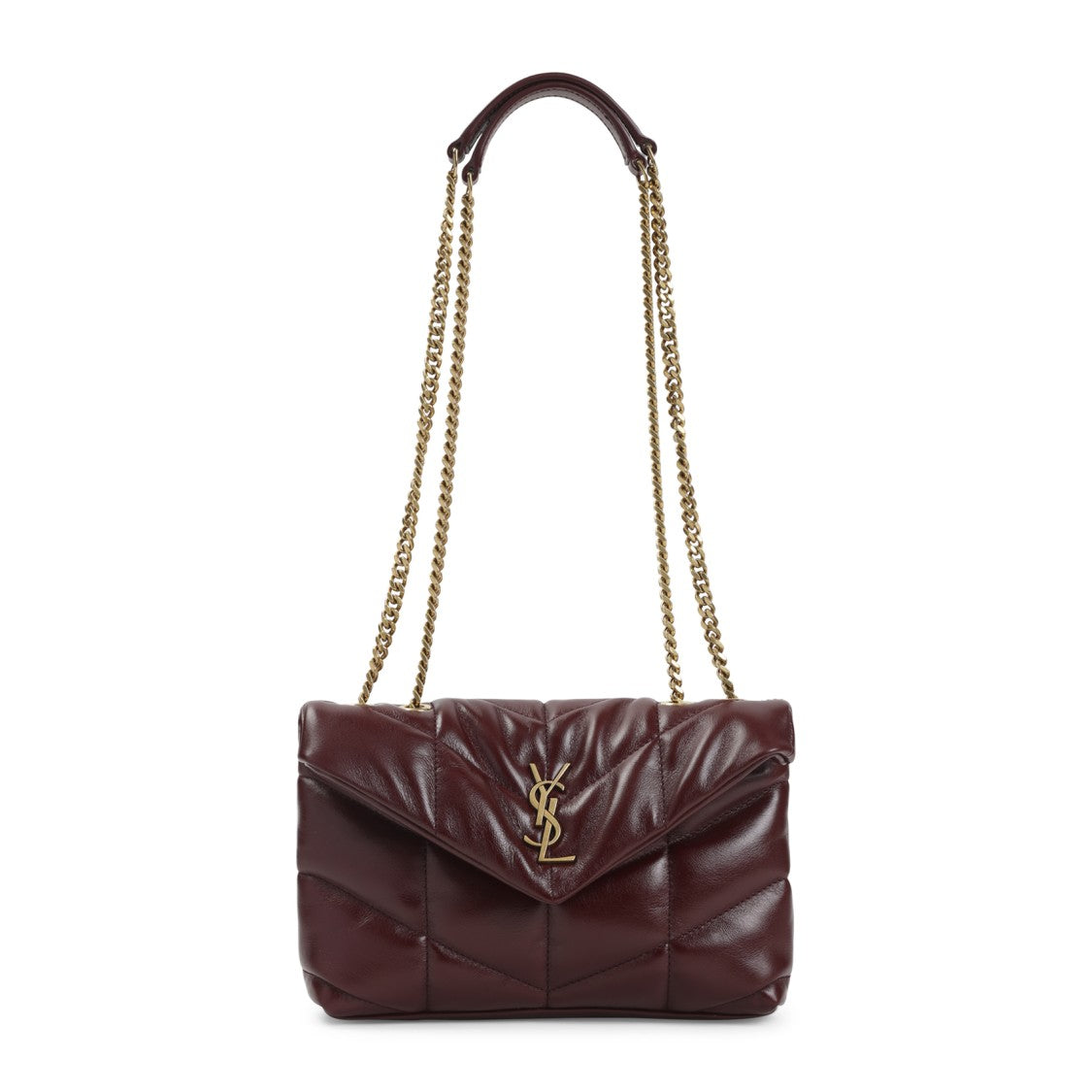 Saint Laurent Puffer Toy Red Calf Leather Shoulder Bag