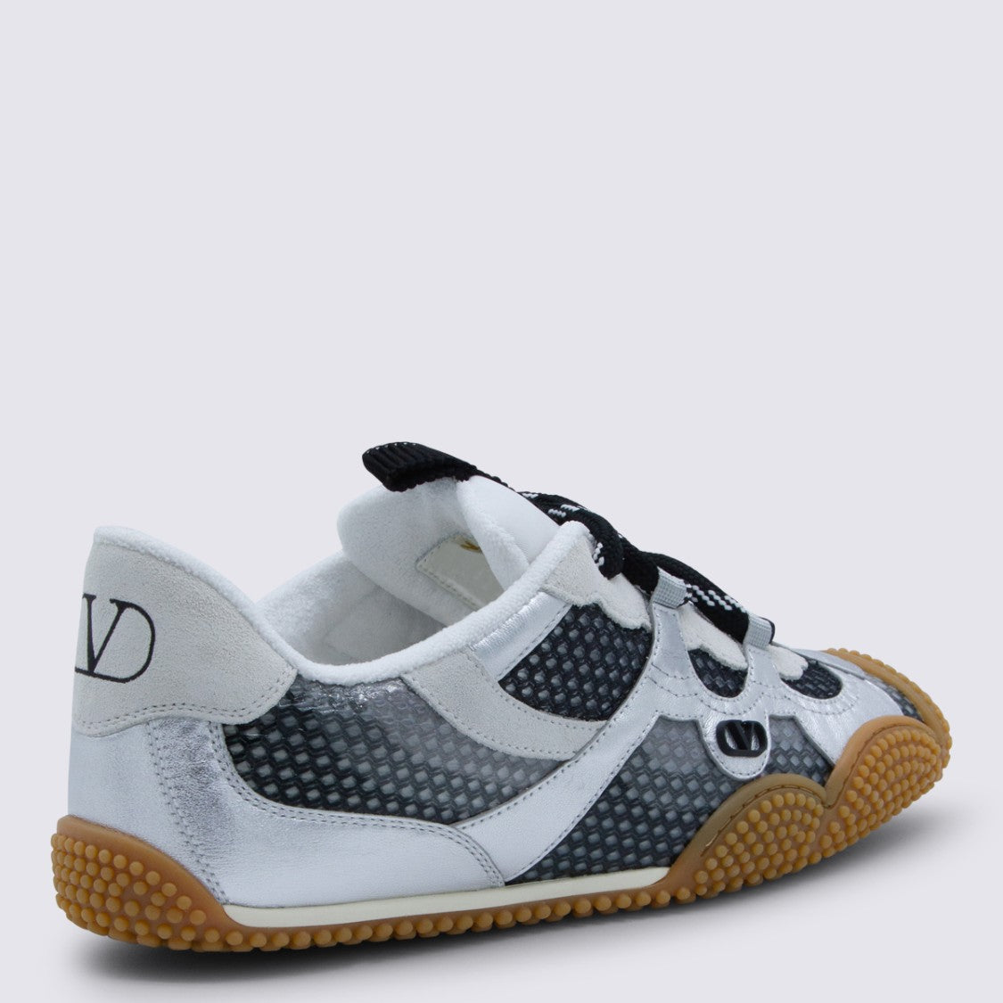 Valentino Garavani Sporty Design Sneakers With Black Mesh Accents