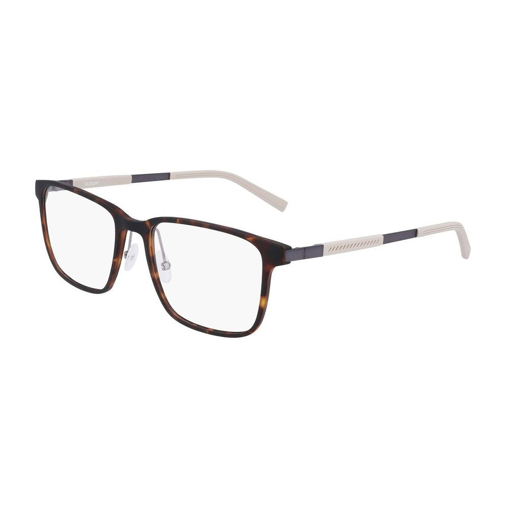 Flexon 11Jz4bt0a Rectangular Brown Eyeglasses With Rubber-Coated Temples