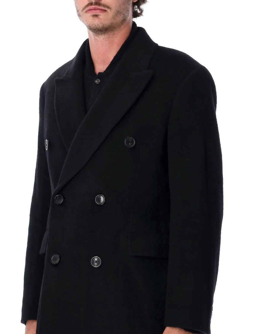 Our Legacy Structured Double-Breasted Whale Coat With Oversized Fit