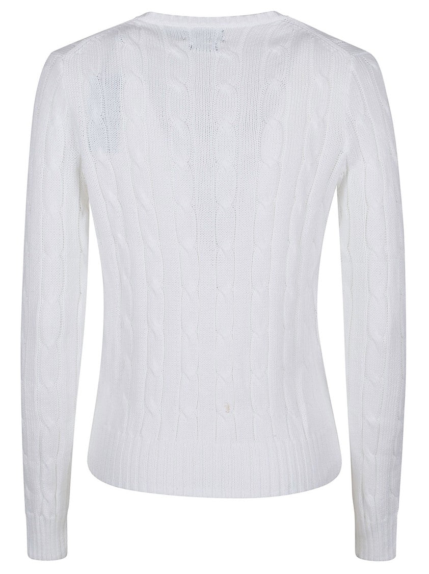 Polo Ralph Lauren Kimberly V Neck Cable Knit Sweater