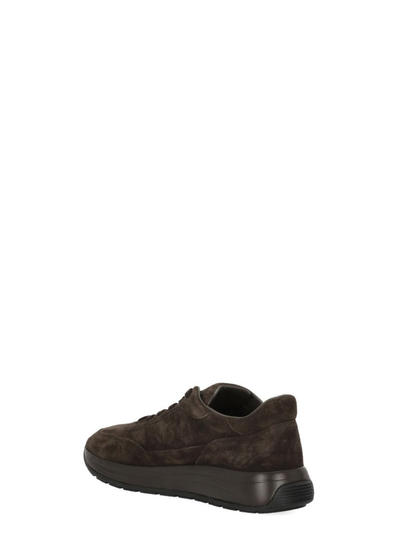 Hogan Brown Suede Low-Top Sneakers