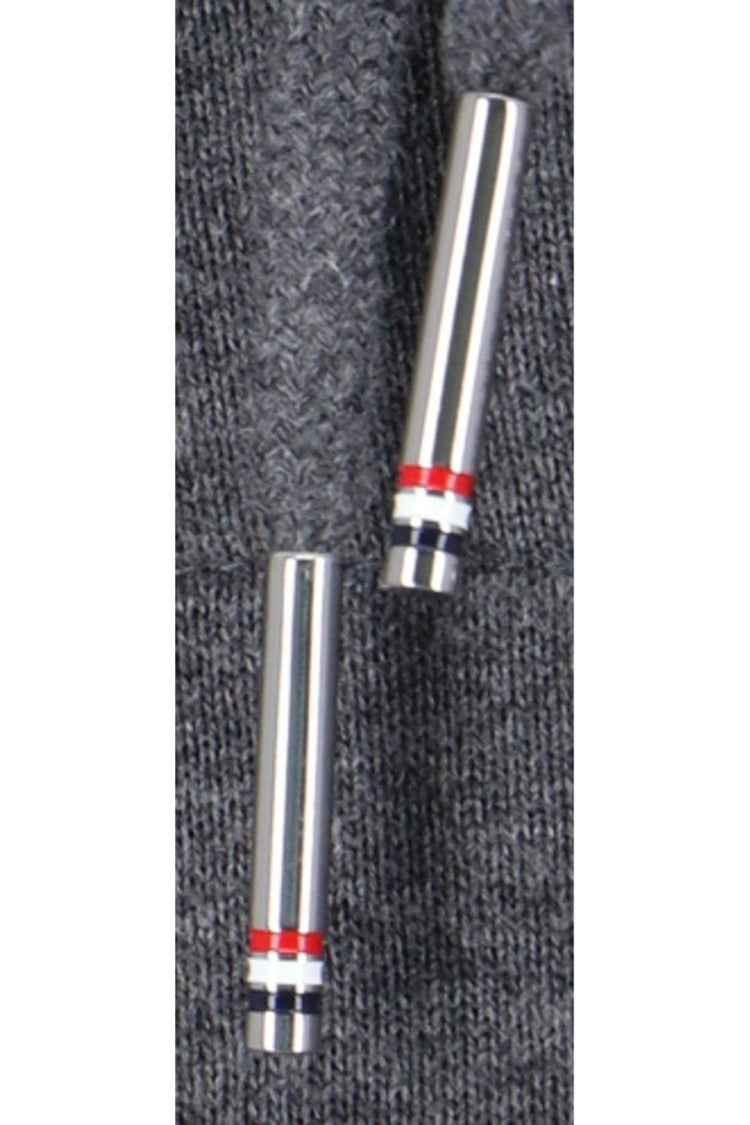 Thom Browne Zip-Up Hoodie With Striped Sleeves