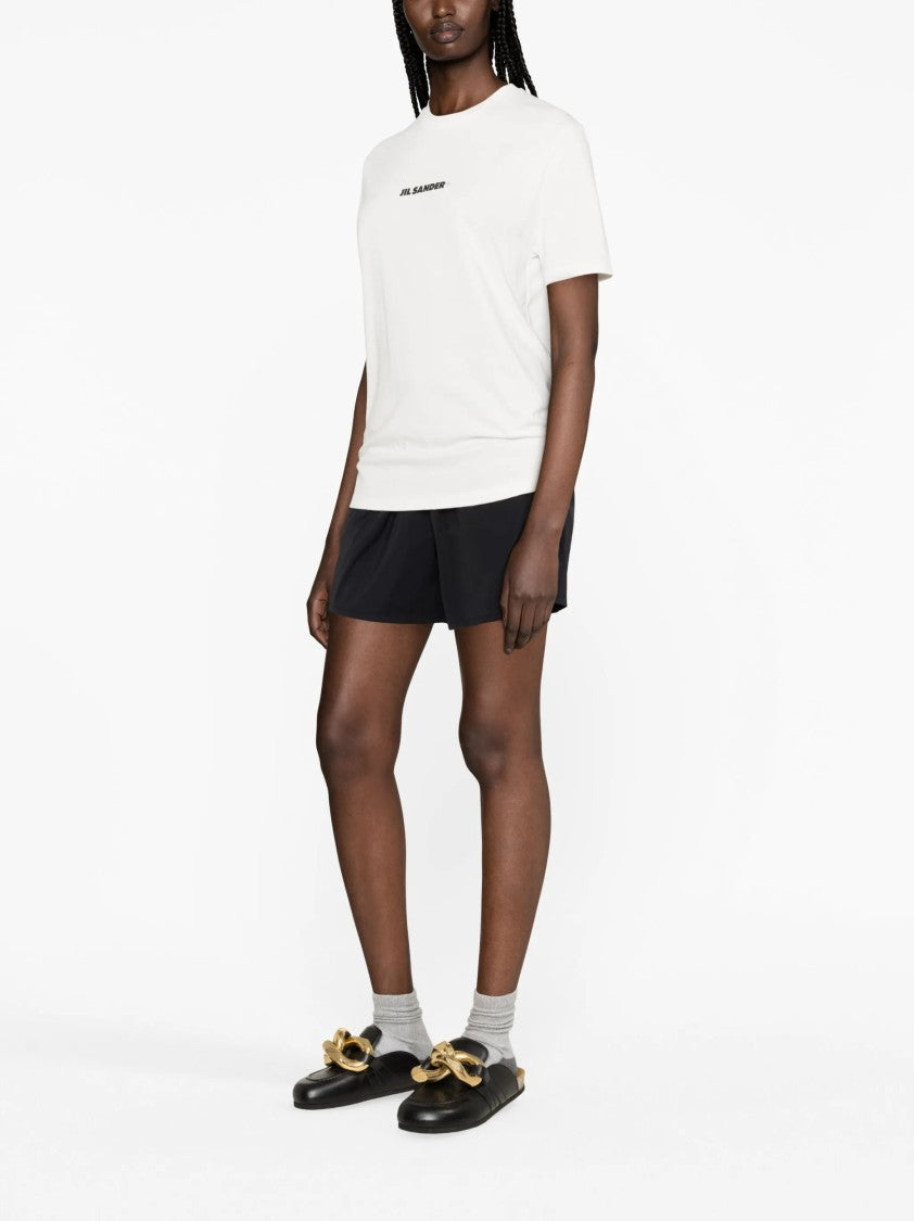 Jil Sander White Tshirt Minimalist Short-Sleeve T-Shirt