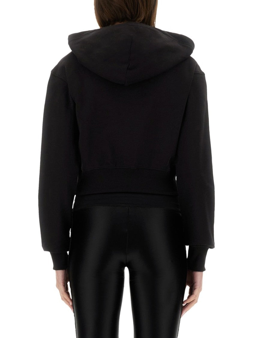 Versace Jeans Couture Cropped Sweatshirt With Logo
