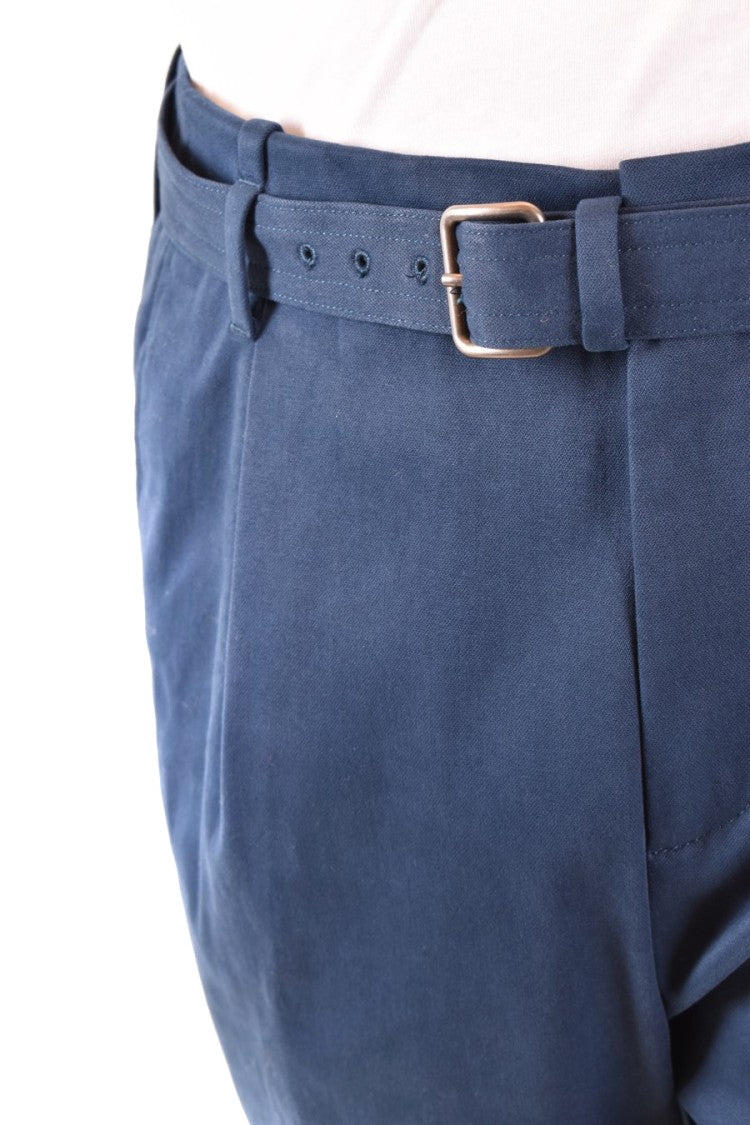 Neil Barrett Relaxed Fit Blue Trousers With Tapered Leg