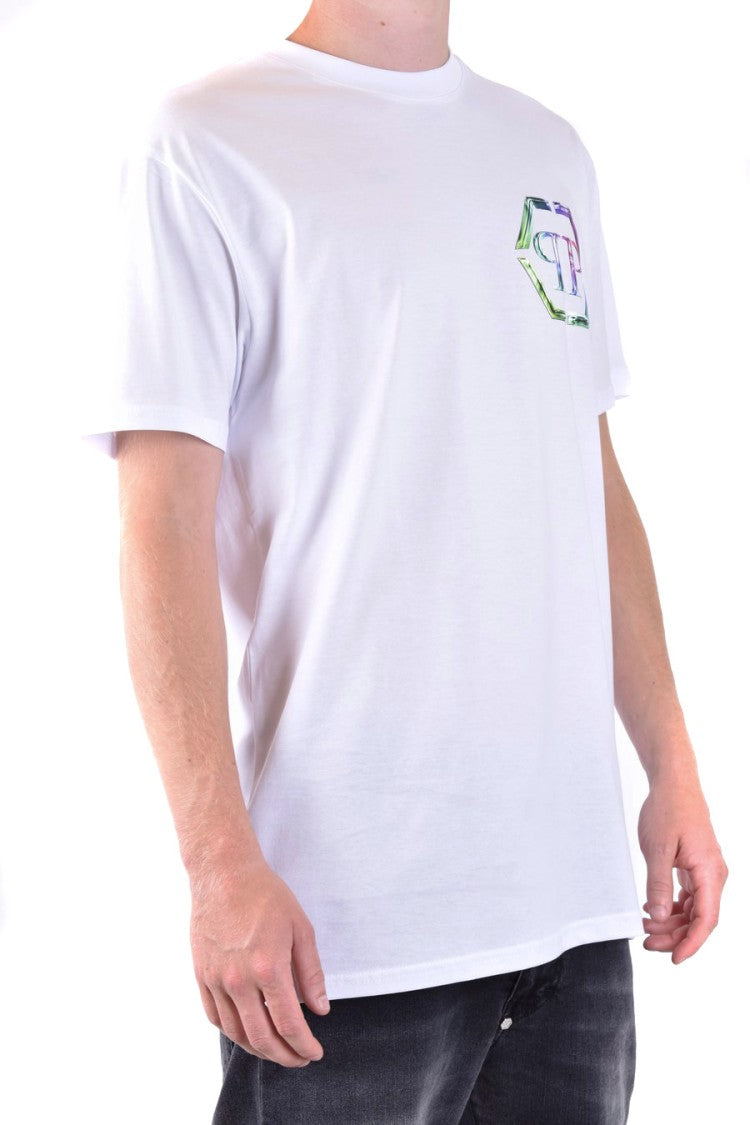 Philipp Plein Short-Sleeve Cotton T-Shirt Hexagonal Logo