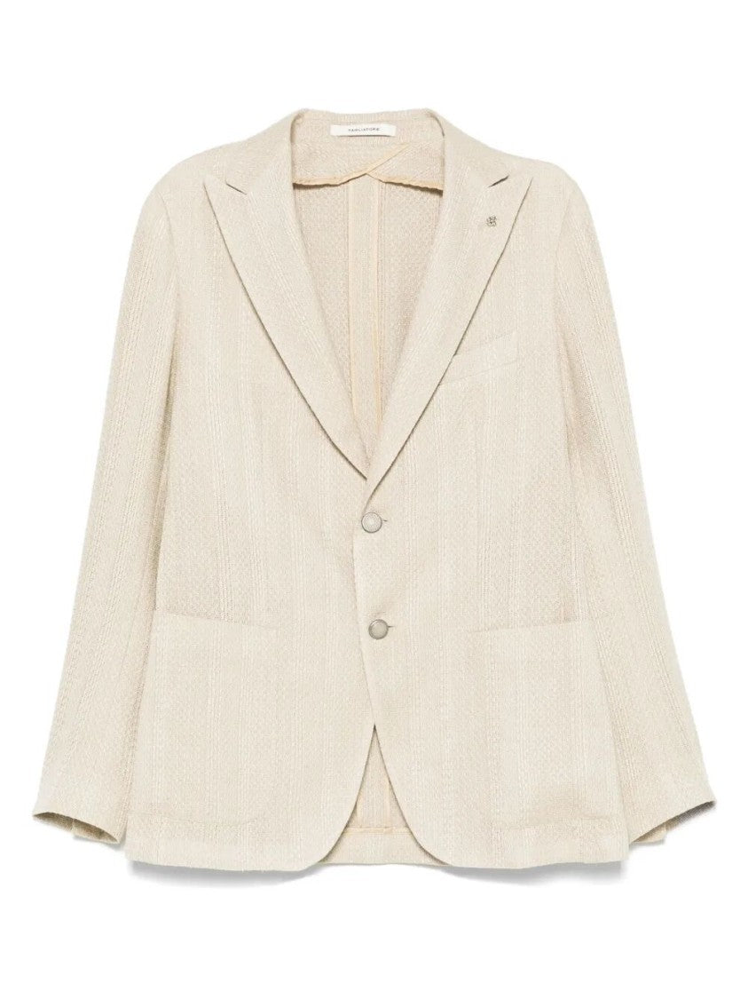 Tagliatore Textured Tailored Blazer With Notch Lapels