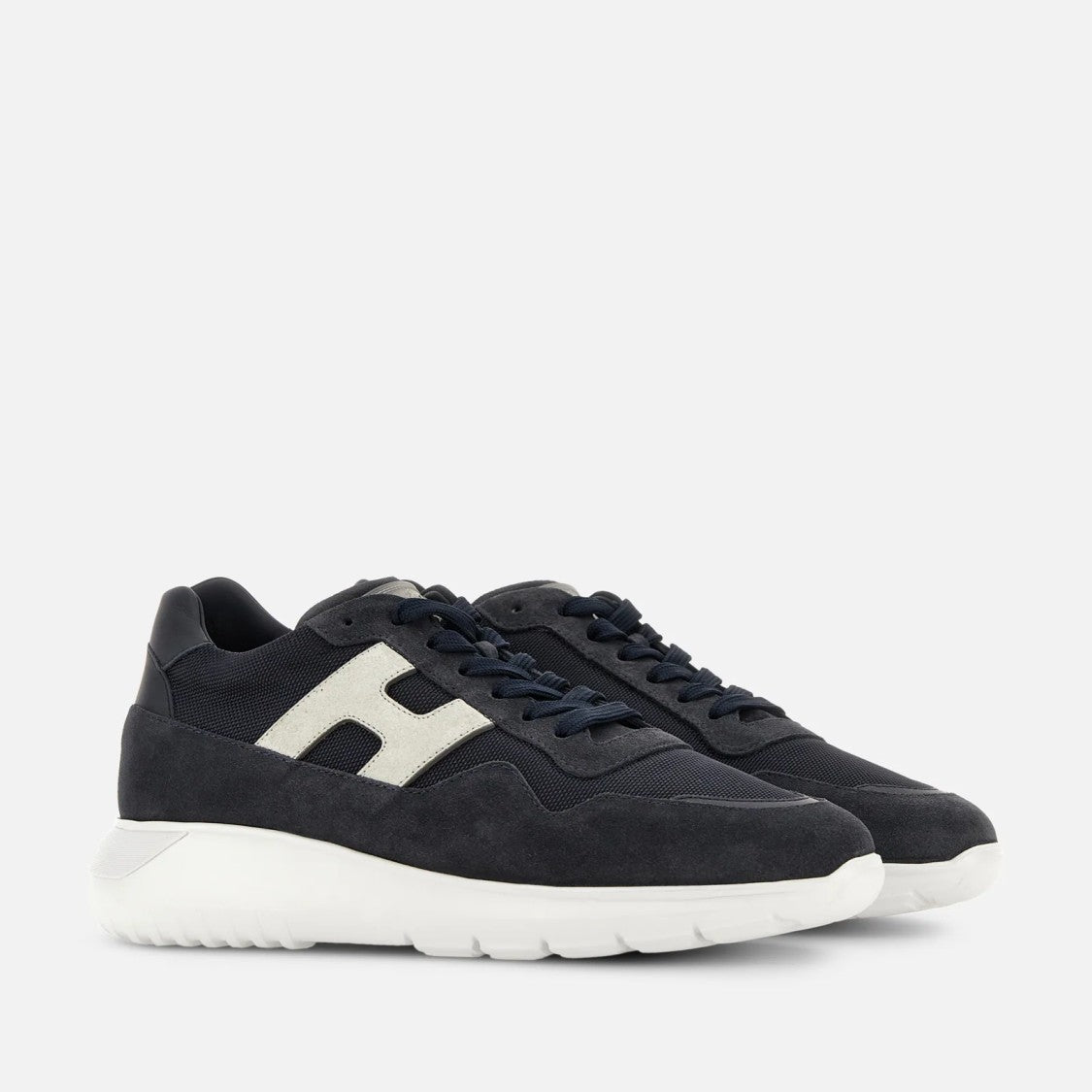 Hogan Dark Denim Blue Interactive3 H Lissat Sneakers