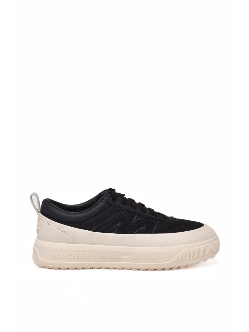 Moncler Black Leather-Blend Vibram Sneakers