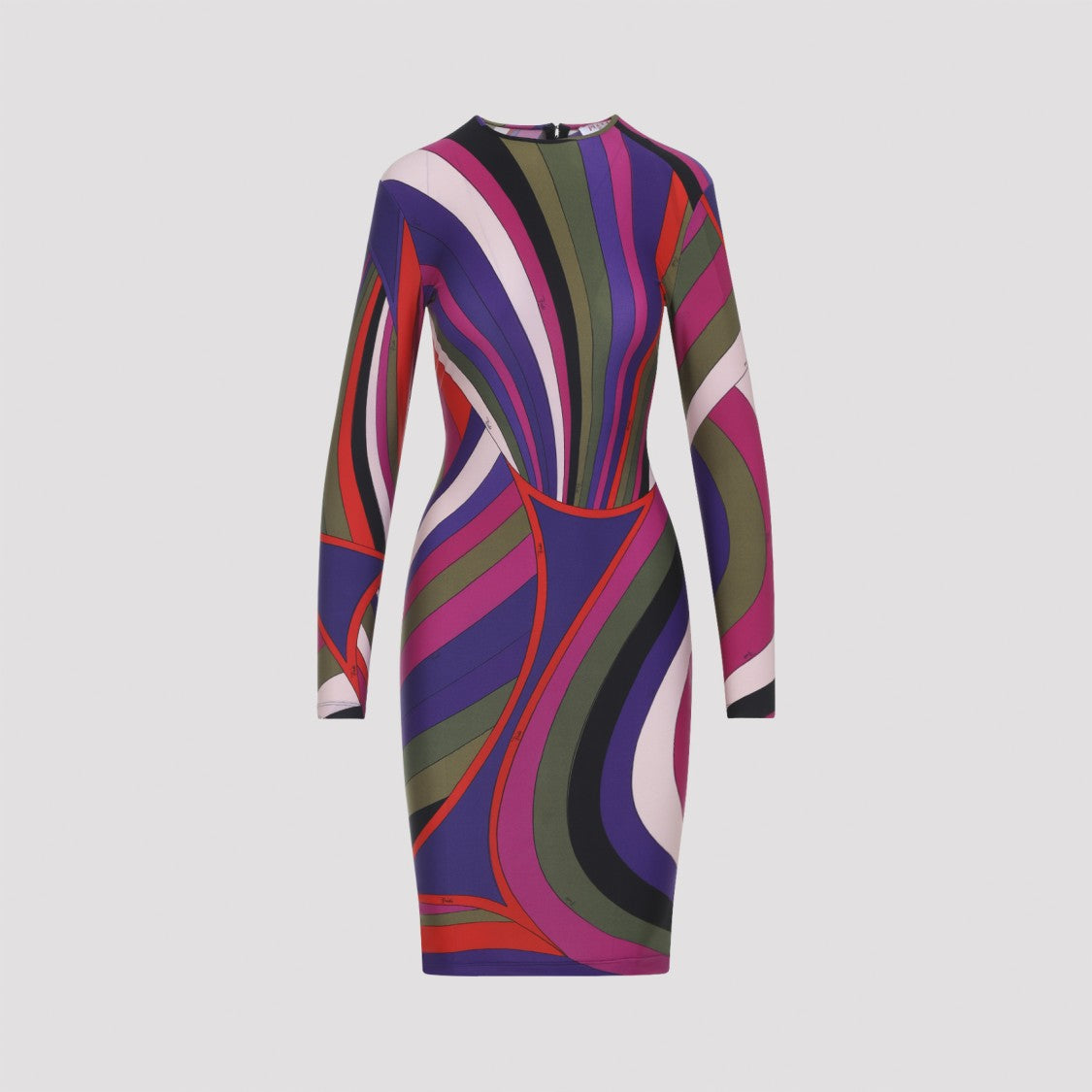 Pucci Multicoloured Abstract Mini Dress With Long Sleeves