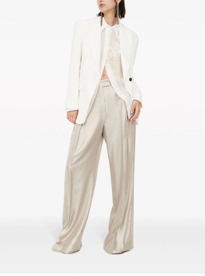 Brunello Cucinelli Wide-Leg Trousers With High Waist And Pleated Front