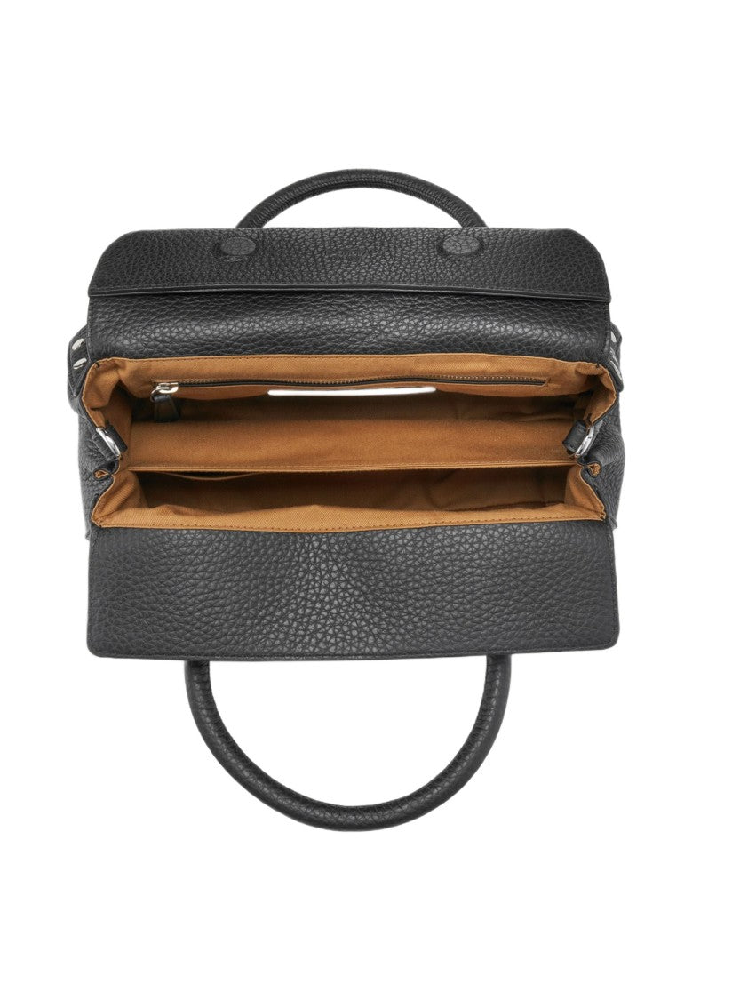 Zanellato Dotta® Small Bag In Hammered Leather Black Black