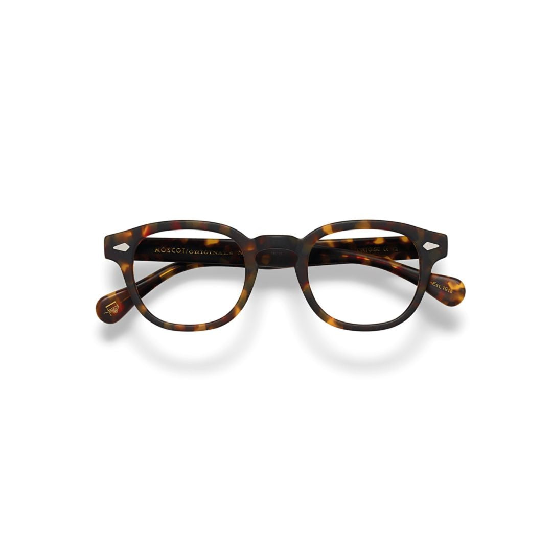 Moscot Or-Lem-O Lemtosh Tortoiseshell Round Eyeglasses With Keyhole Bridge