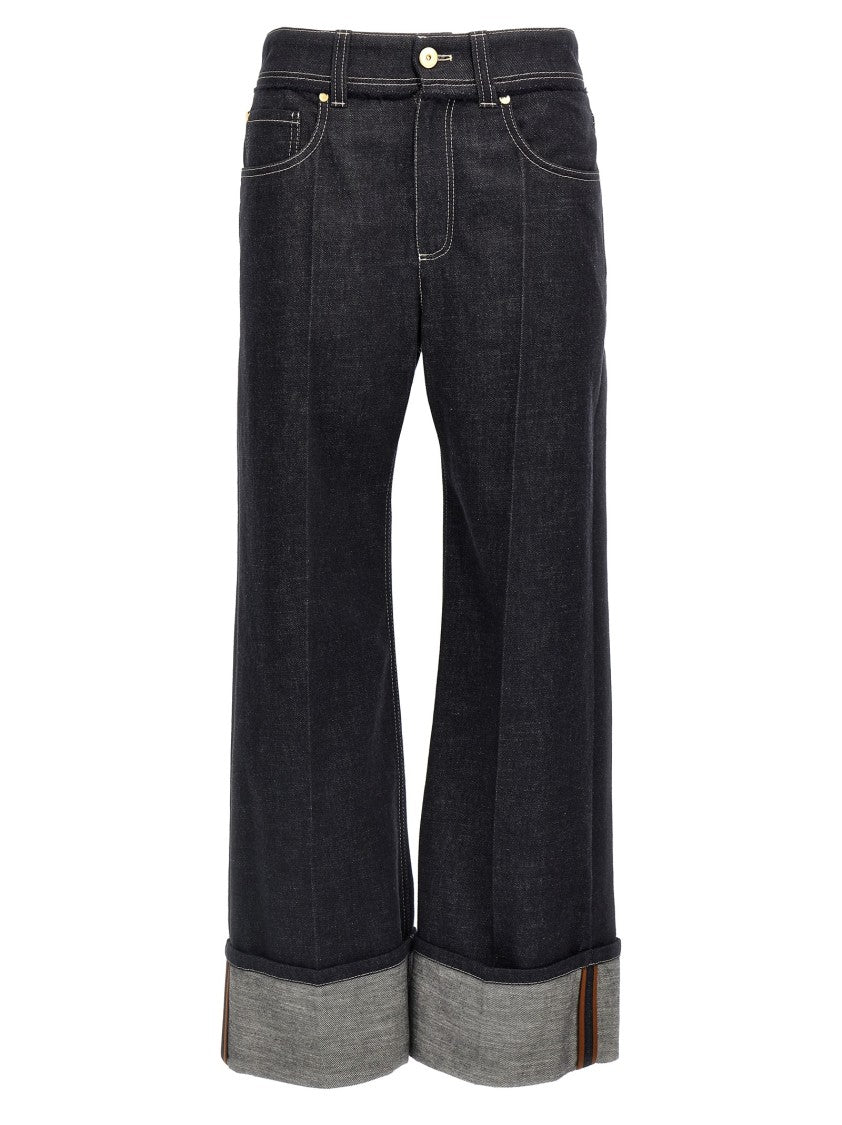 Brunello Cucinelli High-Waisted Black Denim Jeans