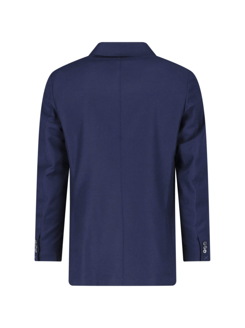 Tombolini Deep Blue Virgin Wool Double-Breasted Suit
