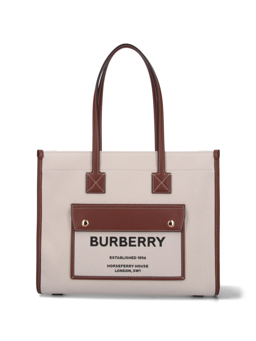 Burberry Fereya Tote Bag Small – Beige