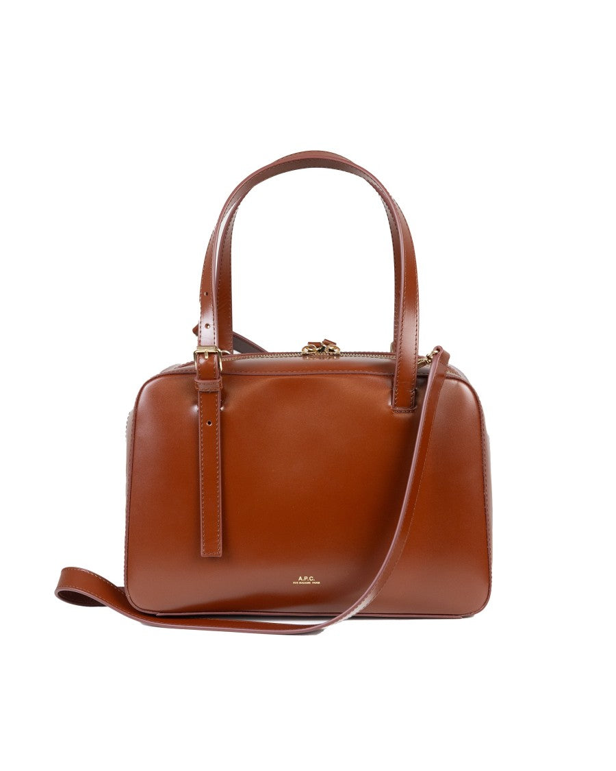 A.P.C. Virginie Box Handbag Nut Brown