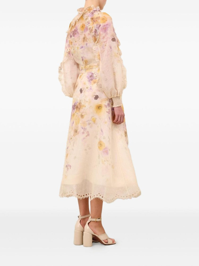 Zimmermann Memento Embroidered Midi Skirt