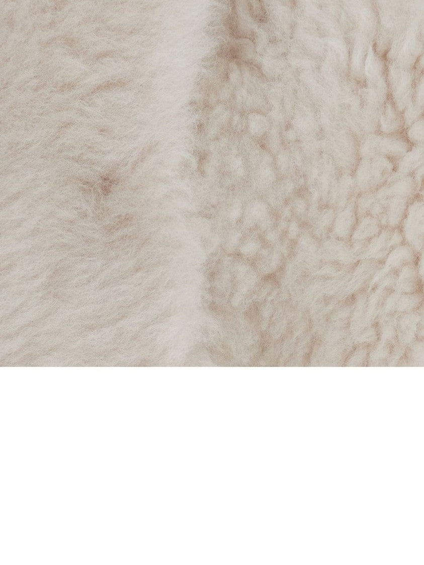 Suprema White Shearling Leather Gilet