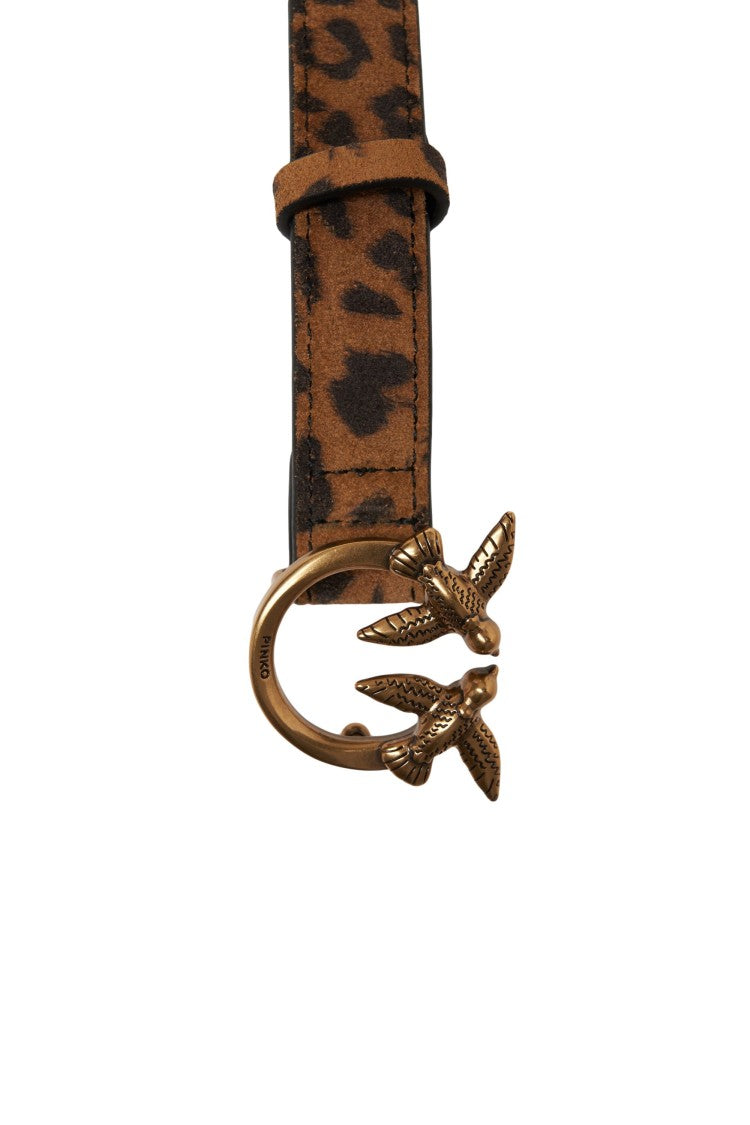 Pinko Narrow Belt With Distinctive Animal Print