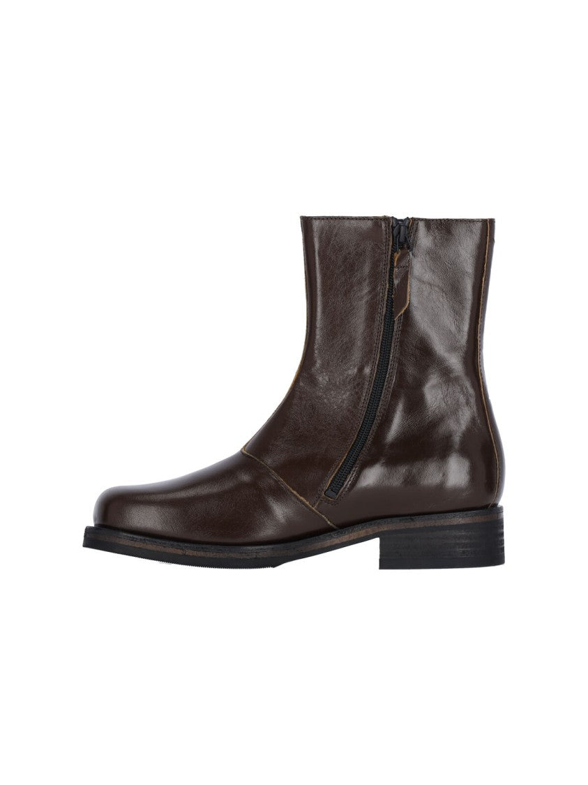 Our Legacy "Truck" Ankle Boots, In Brown Leather