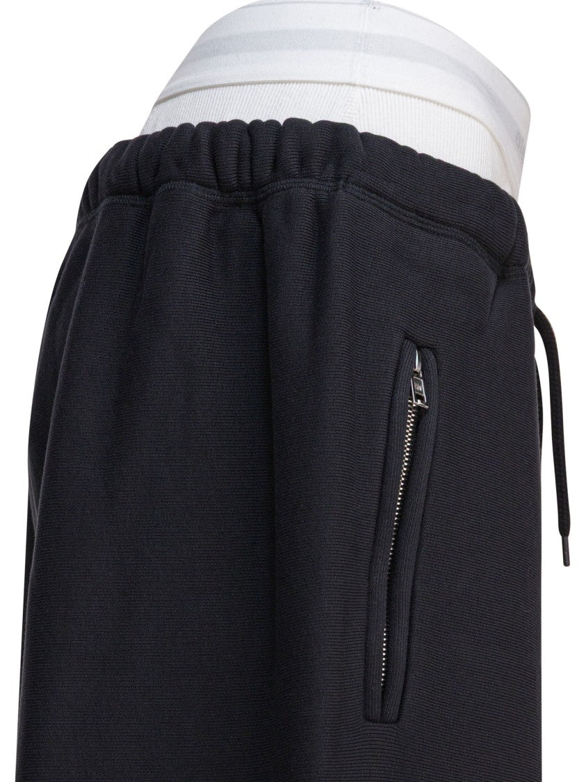 Alexander Wang Wide Leg Sweatpants With Logo Elastic Waistband