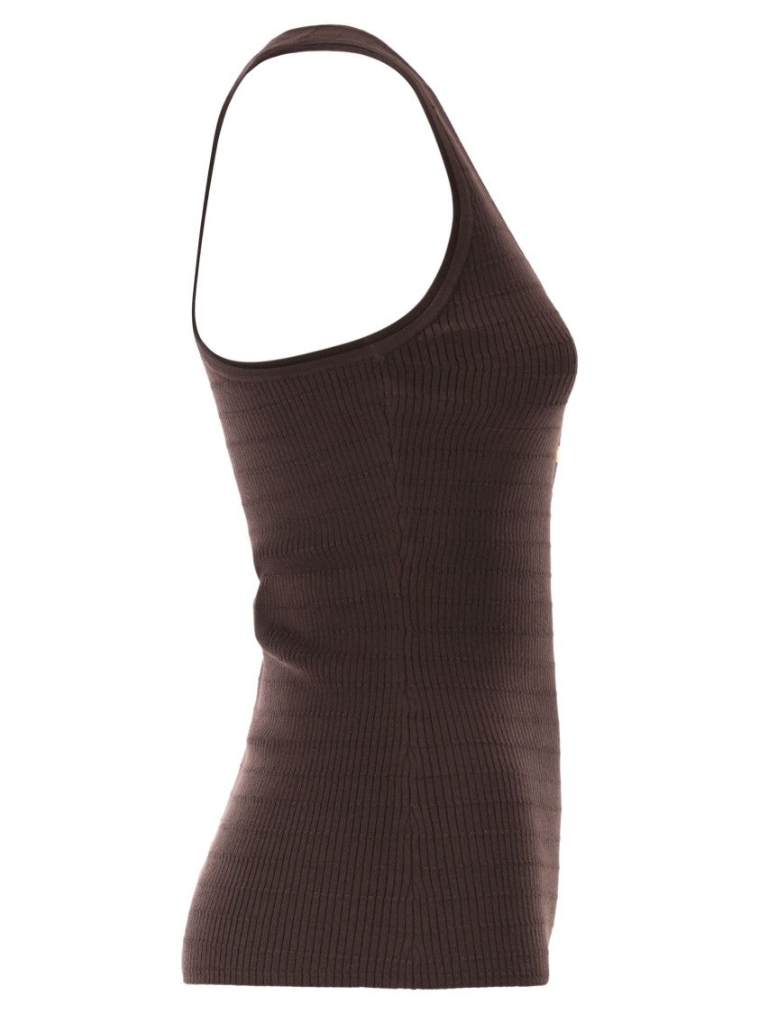 Elisabetta Franchi Micro-Cable Knit Top