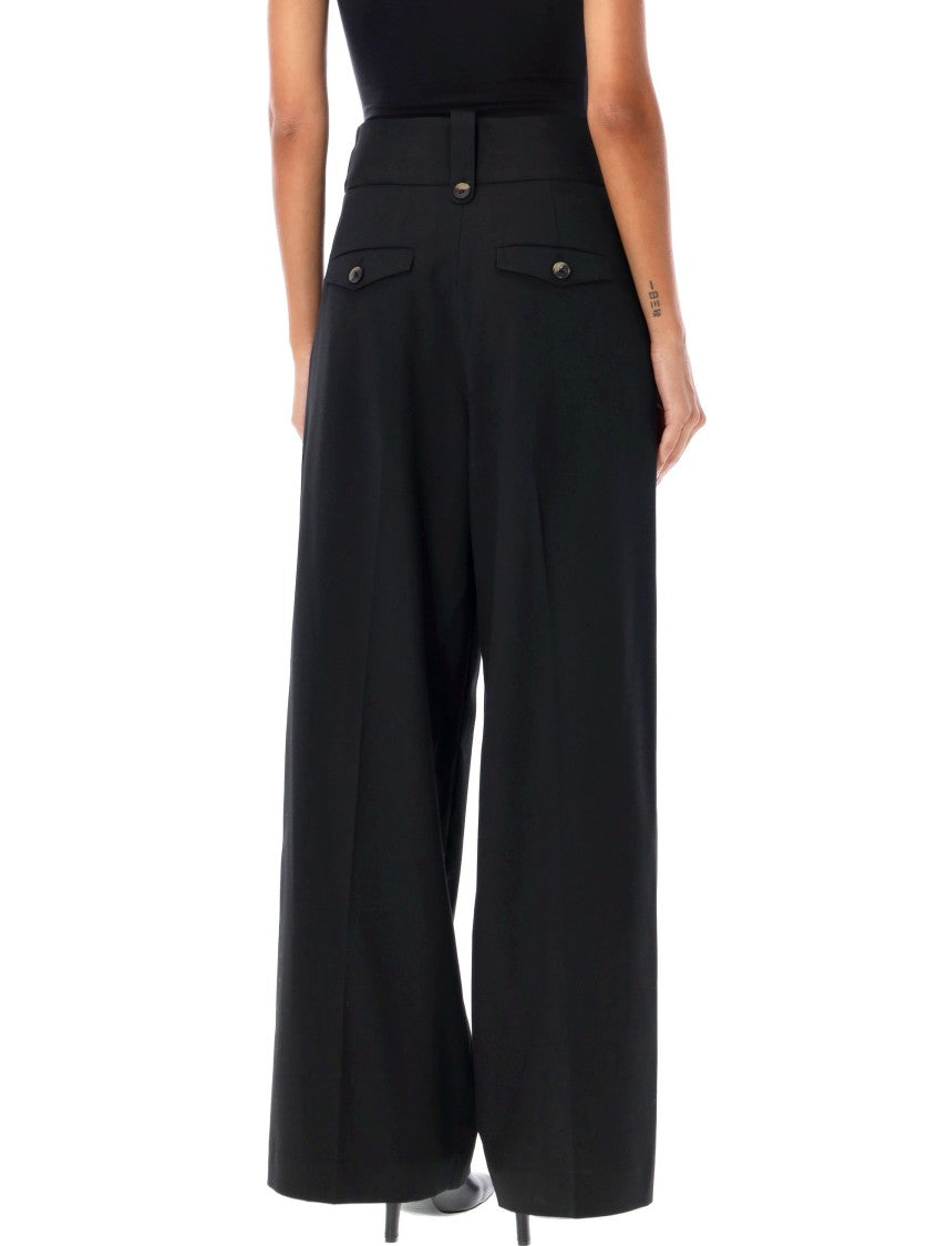 By Malene Birger High-Waisted Wide-Leg Taal Pants Pleated Front