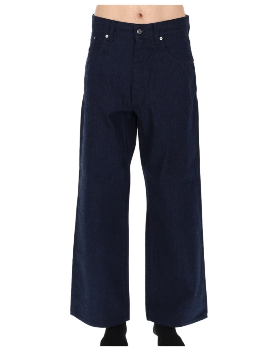 Sunflower Super Wide Navy Blue Five-Pocket Jeans