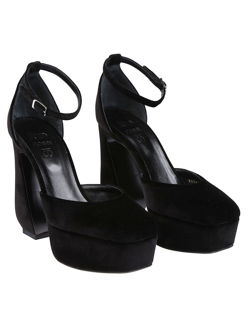 Si Rossi Suede Block Heel Pumps