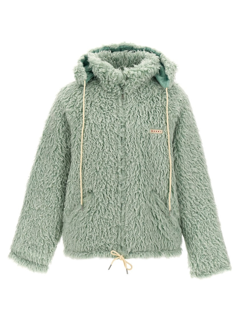 Marni Long Pile Shaggy' Hooded Jacket