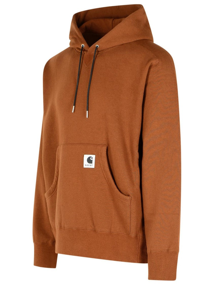 Sacai 'Charhartt Work In Progress' Brown Cotton Sweatshirt