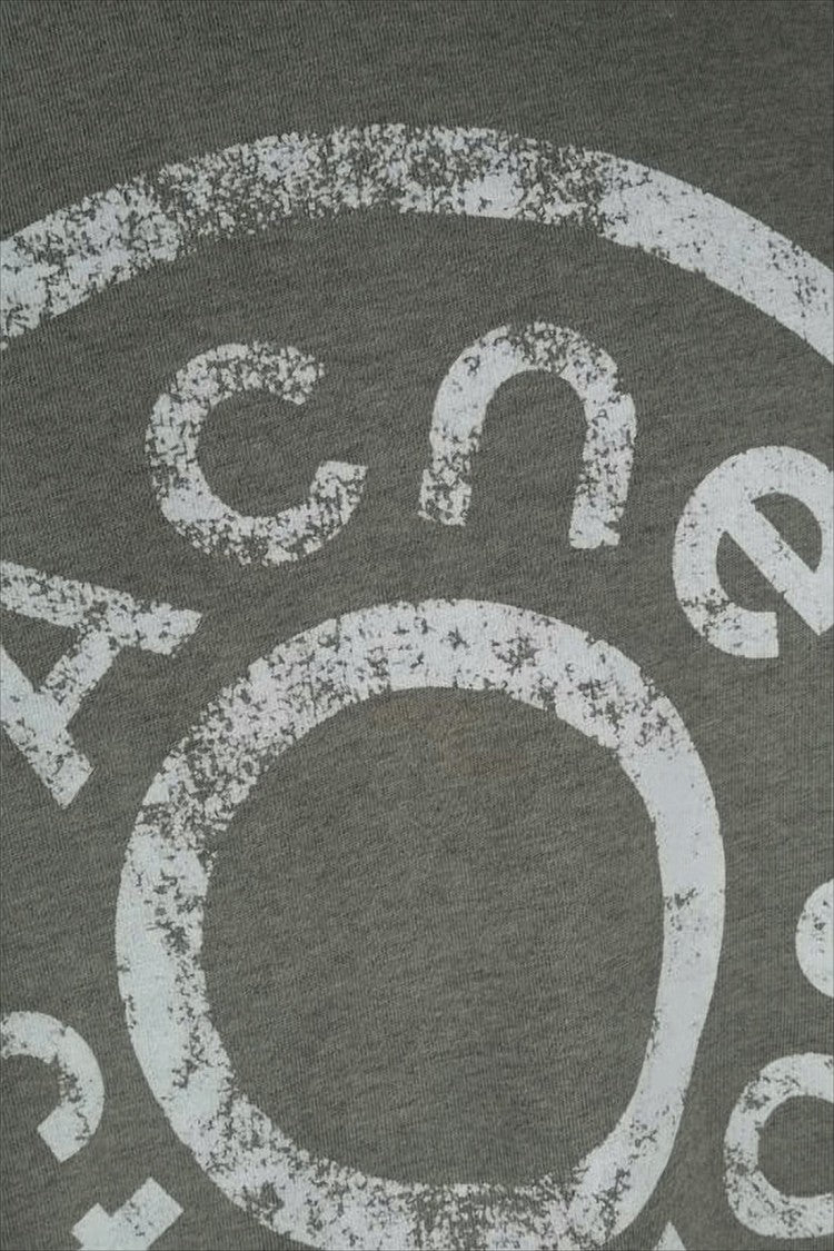 Acne Studios Cropped Short-Sleeve T-Shirt With Distressed Logo Print