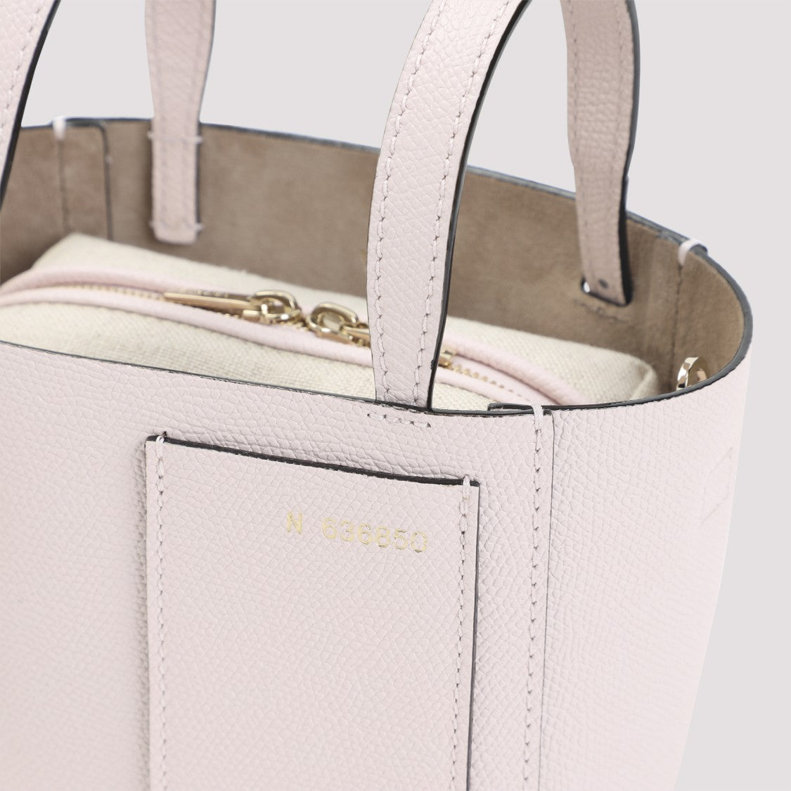 Valextra Structured Textured Leather Shoulder Bag