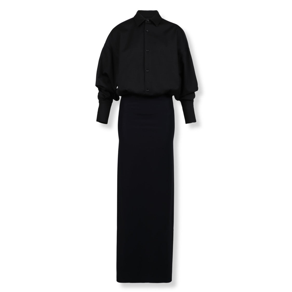 Darkpark Knee-Length Wool Dress With Elastic Waist