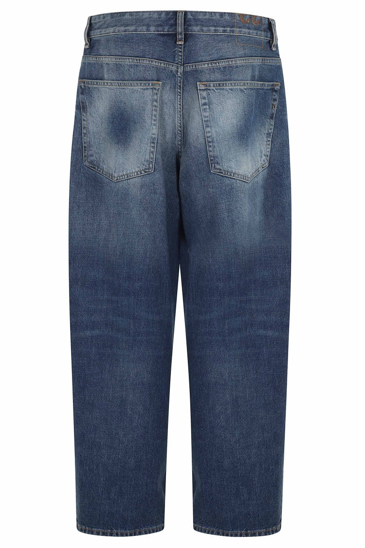 Dondup Medium Blue 5-Pocket Loose Anthony Cotton Wide-Leg Jeans