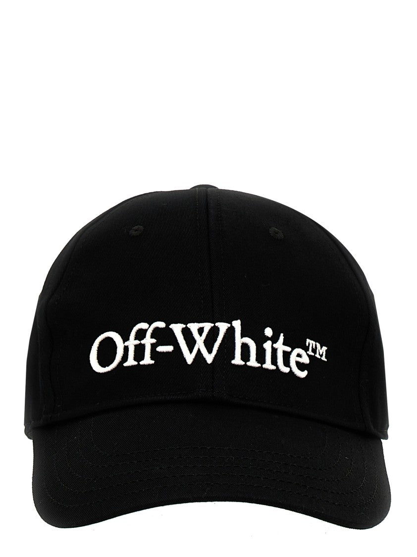Off-White Black Cotton Cap With Embroidered Logo