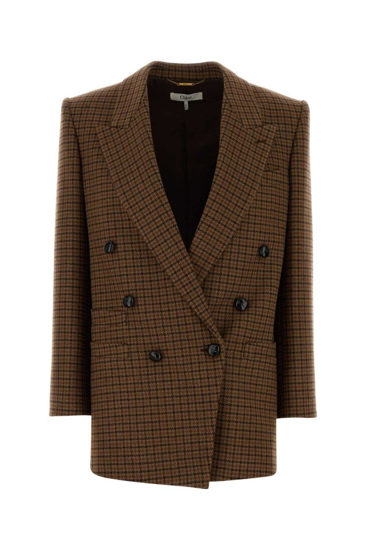 Chloé Embroidered Wool Blend Blazer