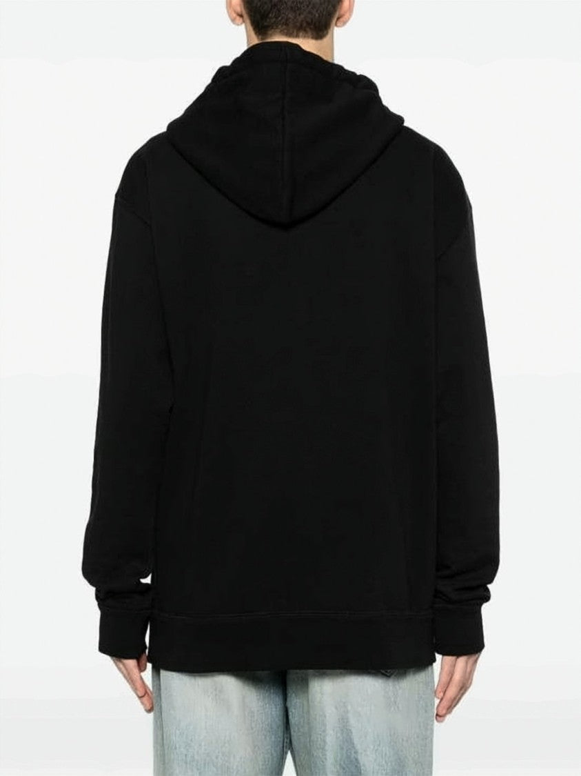 Isabel Marant Relaxed Fit Black Hoodie With Adjustable Drawstring And Contrasting Logo