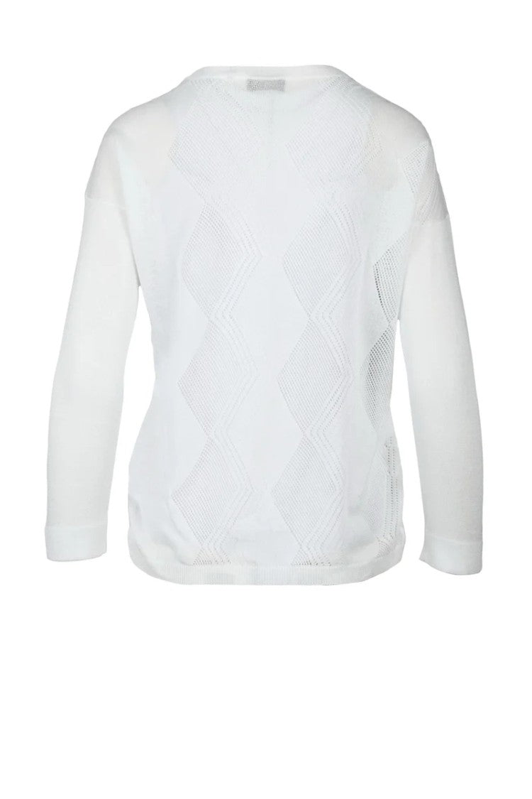 Ambrosio White Diamond Viscose-Blend Sweater