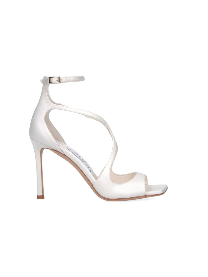 Jimmy Choo "Azia 95" Sandals White