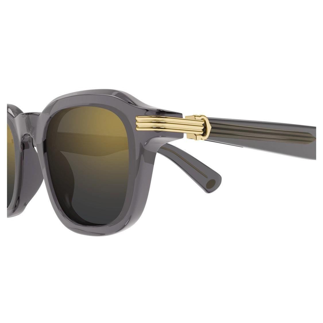 Cartier Square Frame Sunglasses In Translucent Dark Grey