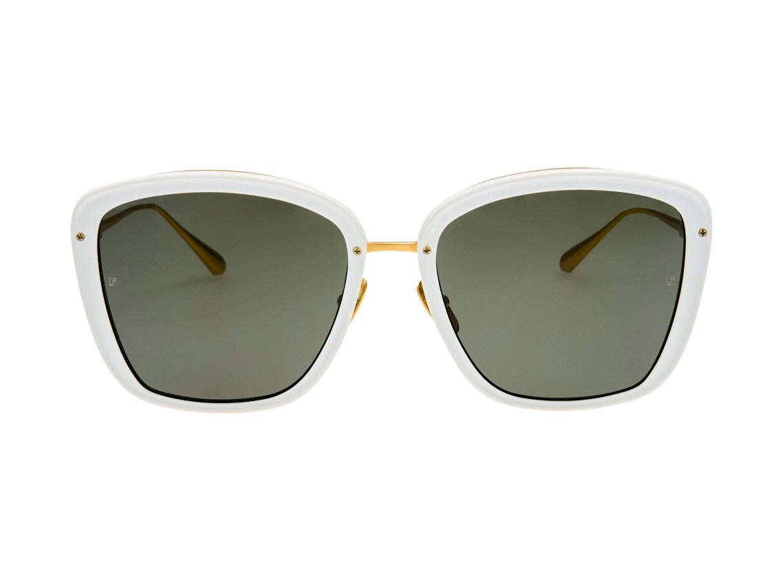 Linda Farrow White Lfl1592 Oversized Acetate Square Sunglasses