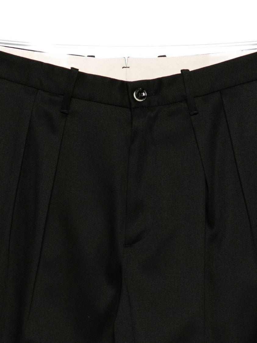 Nine In The Morning Tailored Black Trousers With Front Pleats