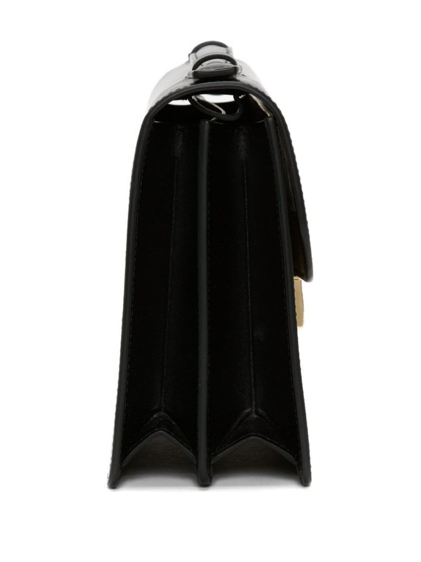 Victoria Beckham Structured Black Calfskin Shoulder Bag