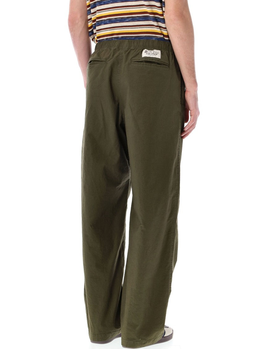 Brain Dead Relaxed-Fit Green Climber Pants With Adjustable Buckle Straps