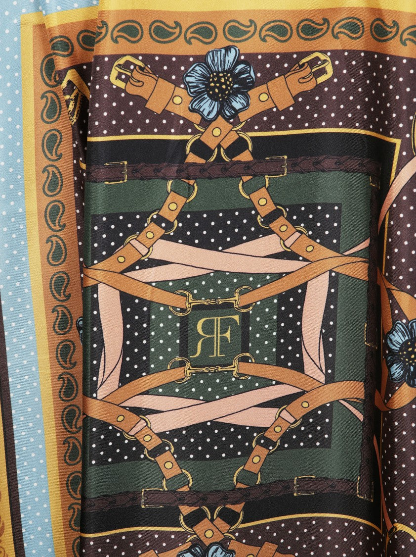 Friedman Back Scarf Print Shirt