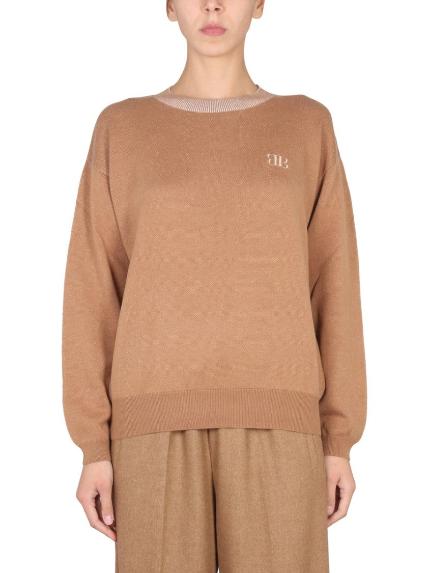 Ballantyne Cross-Neck Long-Sleeved Shirt With Embroidered Logo